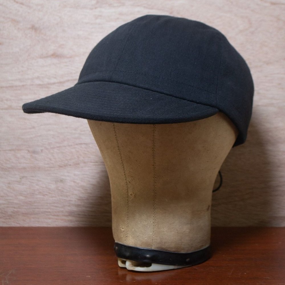 Uniform Bridge & Co Black Baseball Cap In Herringbone